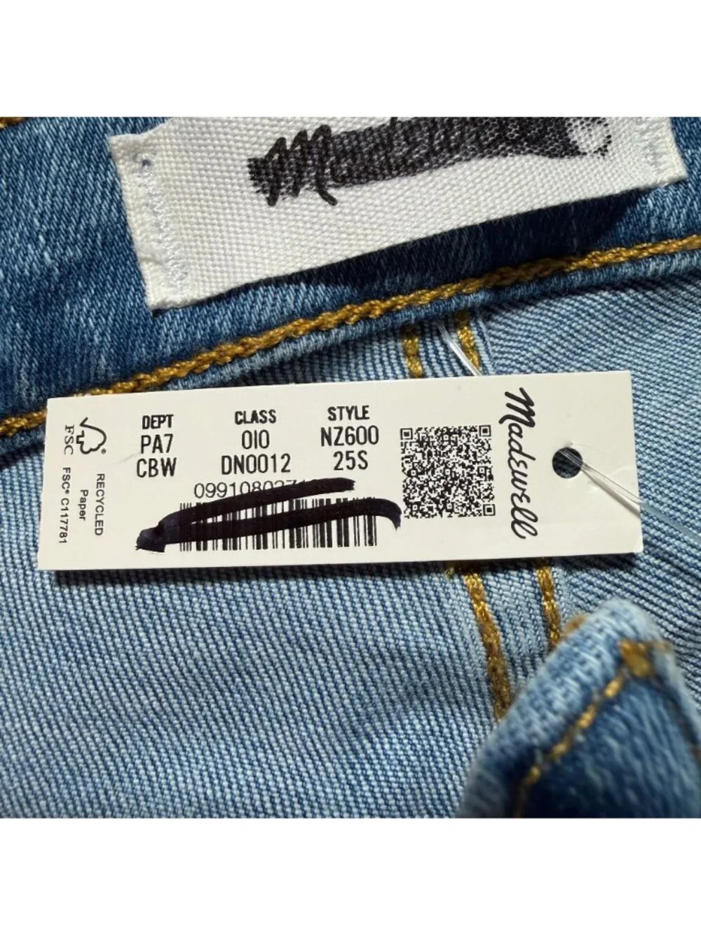 Madewell The Short Flare Crop Jean Super Stretch Denim Size 25 Short NWT NZ600